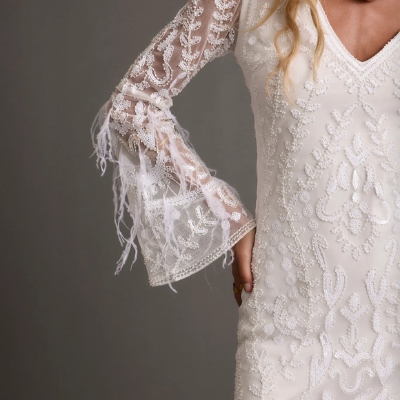 12th Tribe Dresses & Skirts - 12th Tribe White Embroidered Long Sleeve Dress